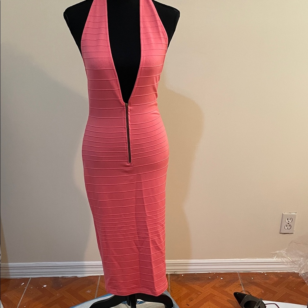 GoJane Halter Backless Pink Dress